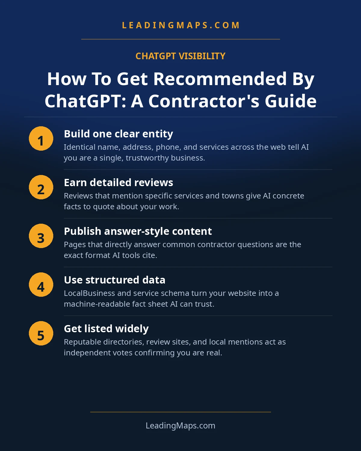 Infographic: How To Get Recommended By ChatGPT: A Contractor's Guide