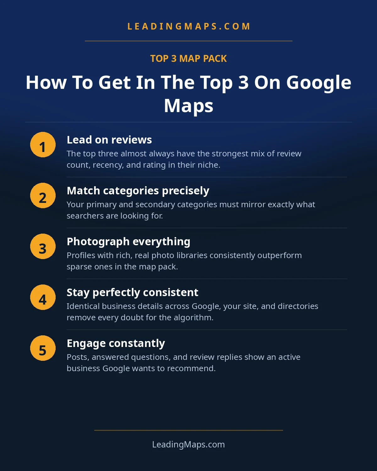 Infographic: How To Get In The Top 3 On Google Maps