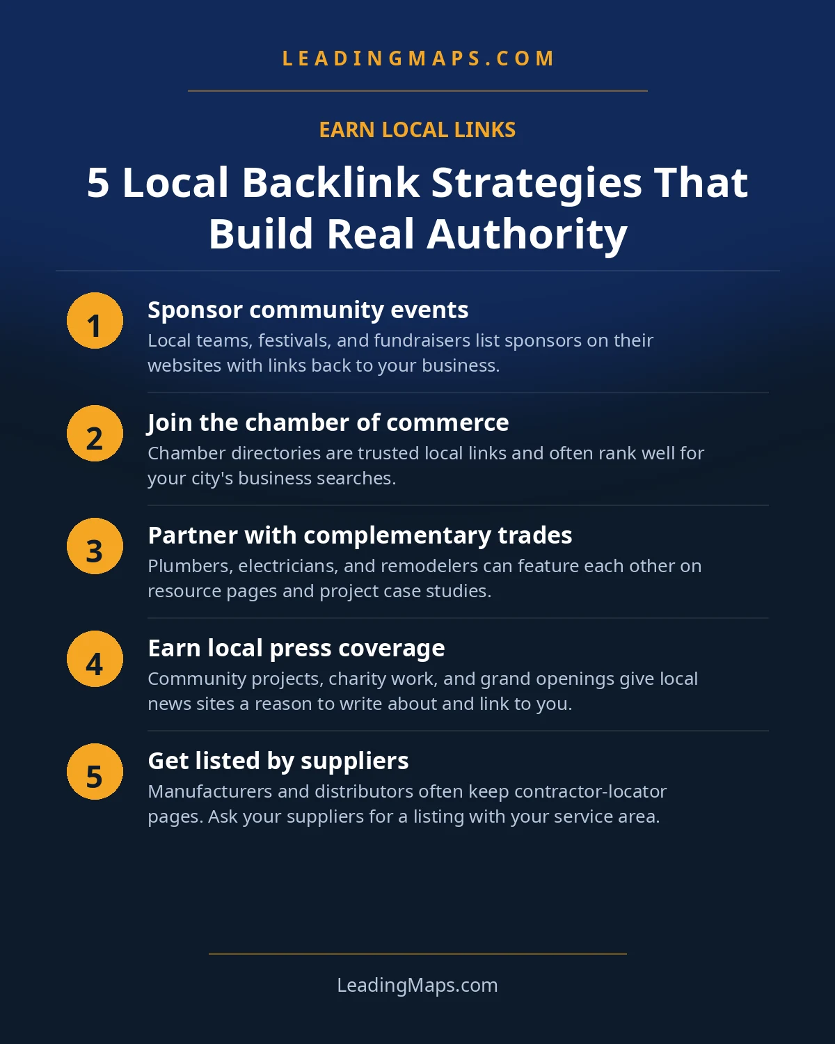 Infographic: 5 Local Backlink Strategies That Build Real Authority