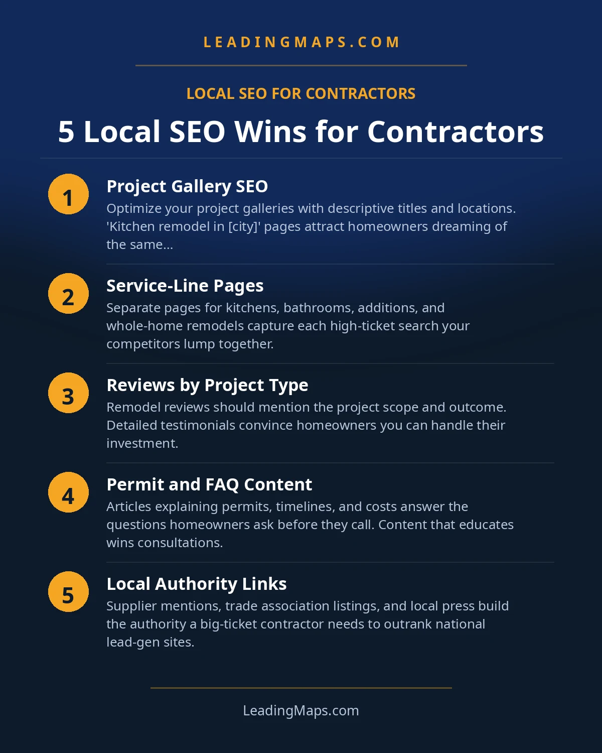 Infographic: 5 Local SEO Wins for Contractors