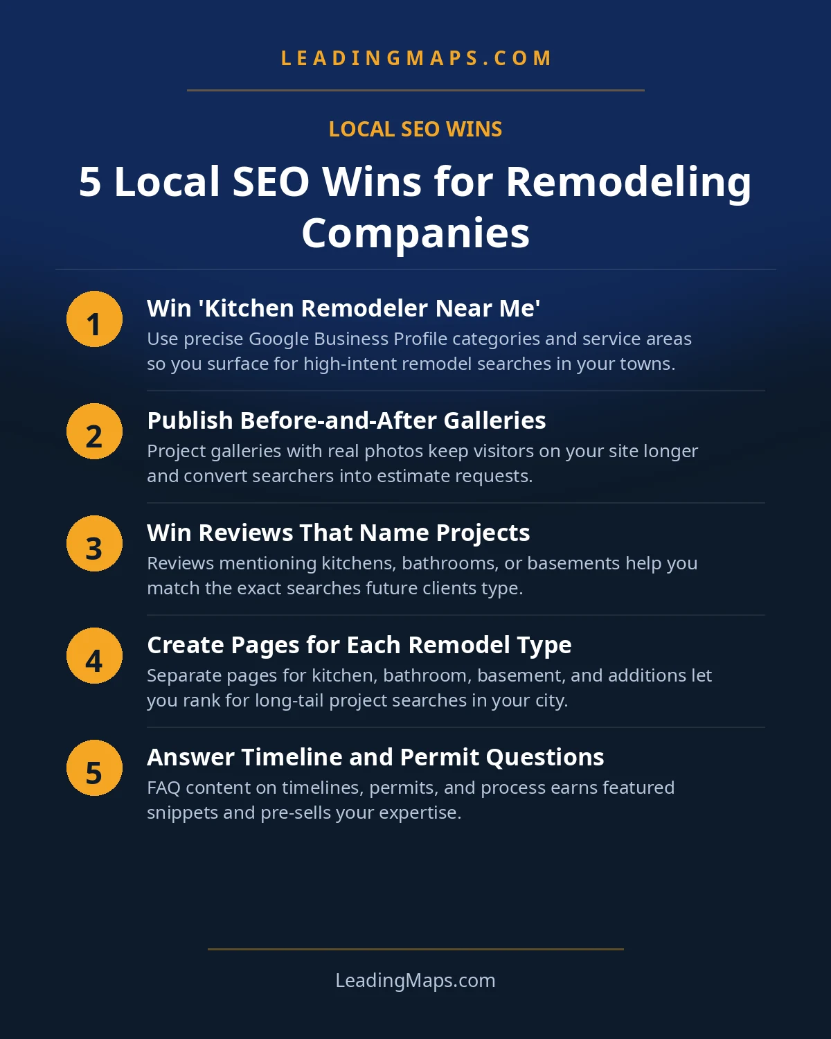 Infographic: 5 Local SEO Wins for Remodeling Companies