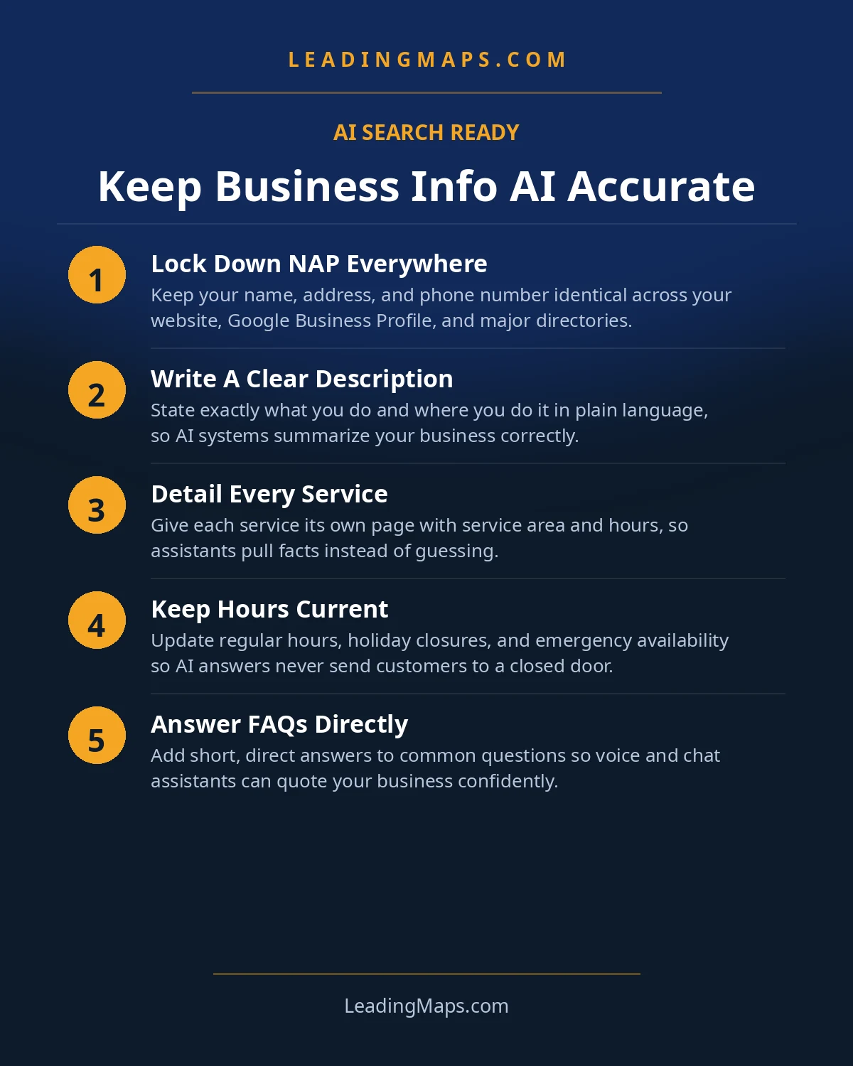 Infographic: Keep Business Info AI Accurate