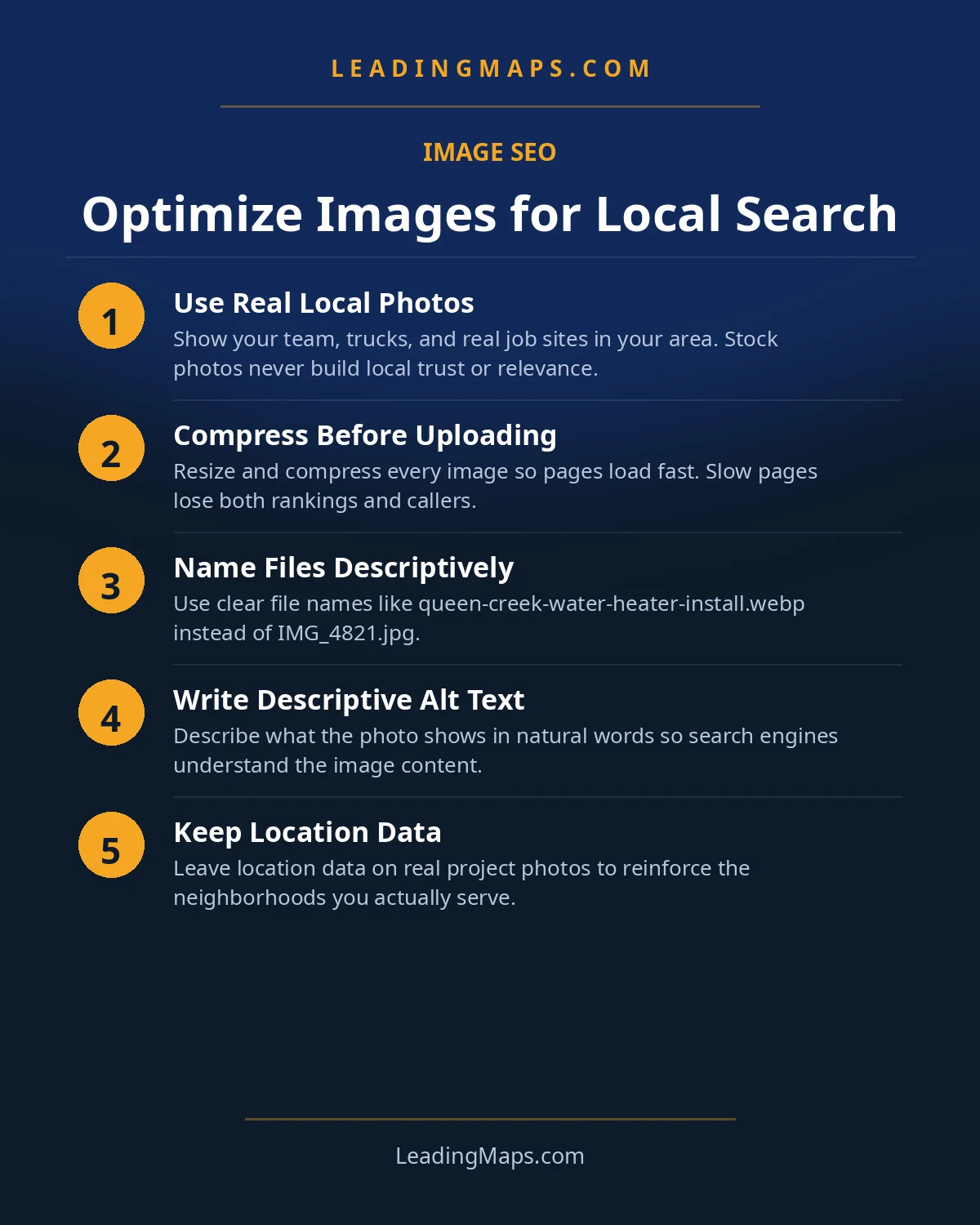 Infographic: Optimize Images for Local Search