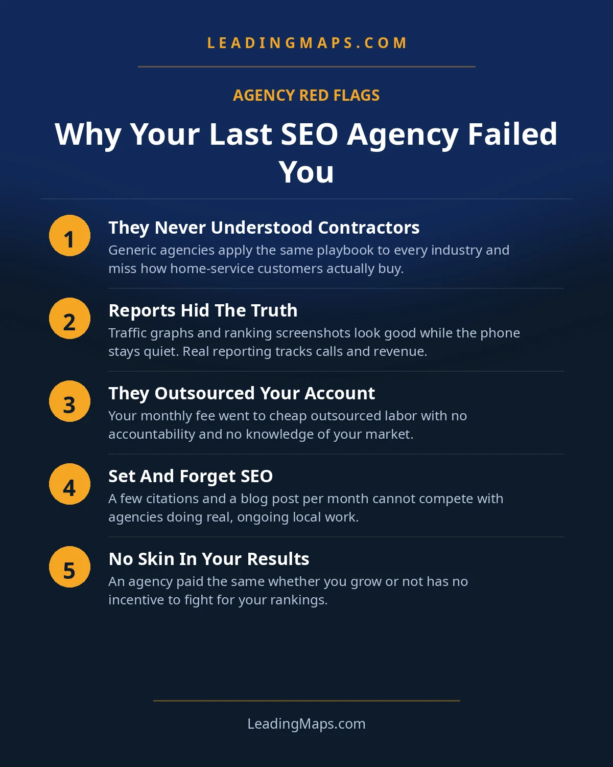 Infographic: Why Your Last SEO Agency Failed You